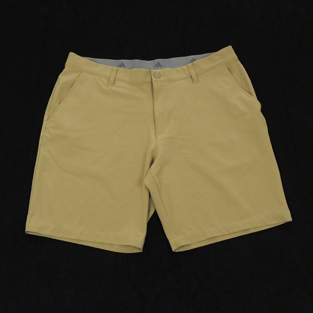 Adidas Golf Ultimate 365 Shorts Mens 36 Khaki Brown Flat Front Performance Tech